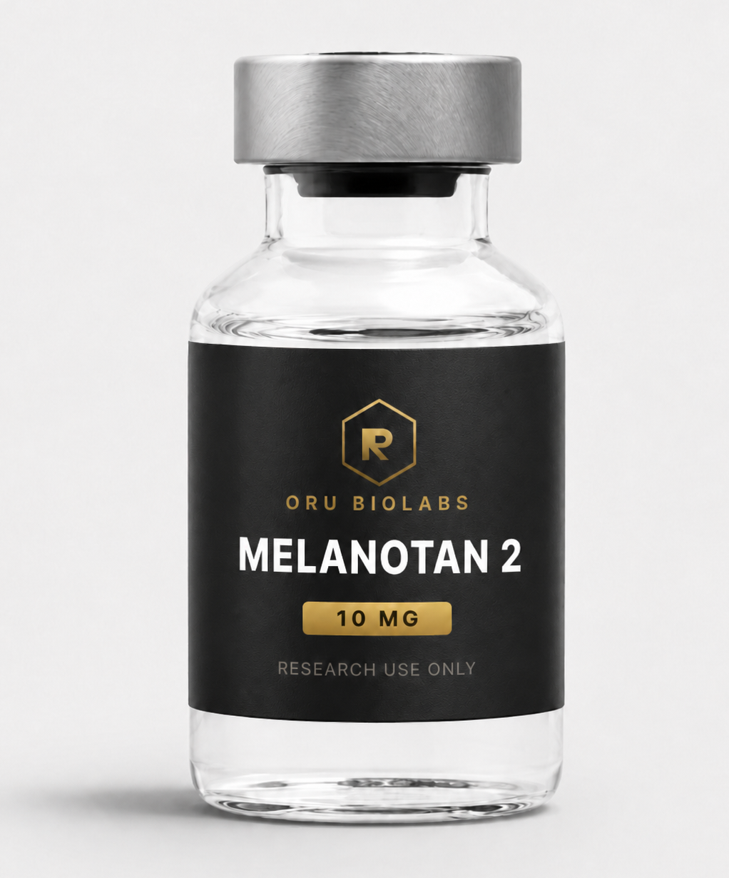 Melanotan 2 research vial by ORU BioLabs