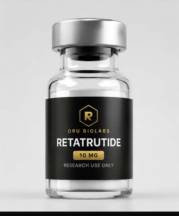 Retatrutide research vial by ORU BioLabs